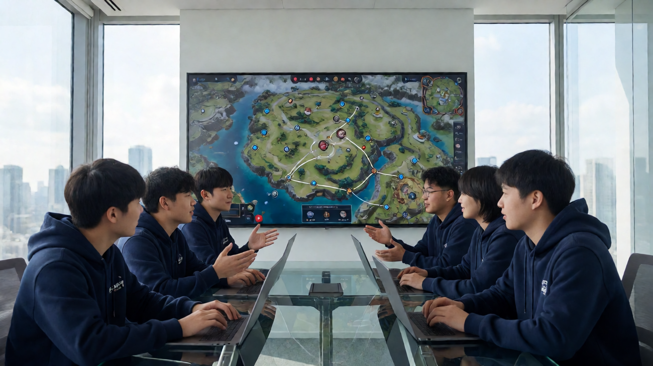战术竞技类电竞项目，选手在广阔地图上展开生存对抗